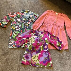 Set of 3 Carter’s Little Girls Size 3T Sleeved Dresses